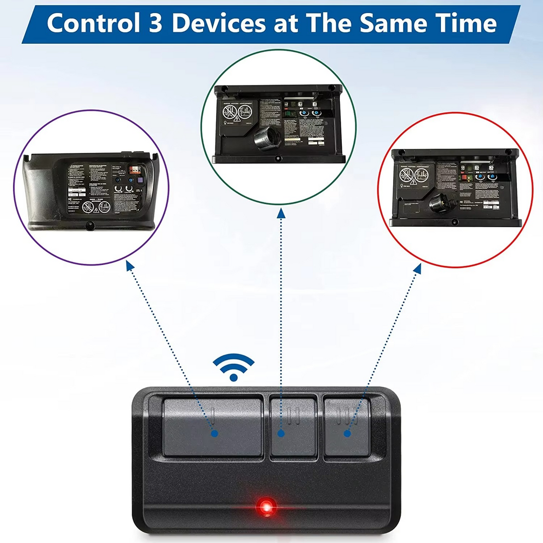 Universal Garasjeport Fjernkontroll Kompatibel med 315MHz og 390MHz Systemer Luvikno