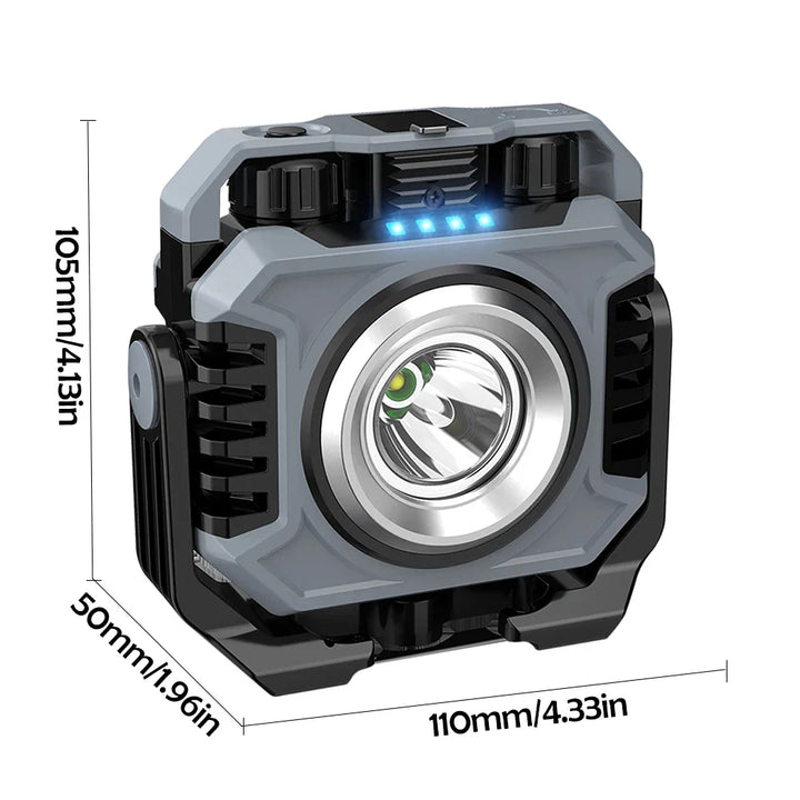Luvikno | TektorBeam Arbeidslys LED 1500 Lumen | Oppladbar & Magnetisk | Trinnløst Dimmbar | IP66 Vanntett