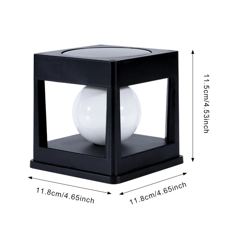 Luvikno | Solhage Lantern LUMOVIA DuoLight | 2 Lysfarger | IP65 Vanntett | For Bakke, Terrase & Staketmontering | 11,8 x 11,8 x 11,5 cm
