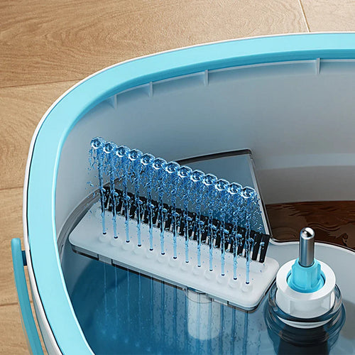 Luvikno | AquaPure Spin Mop | 360° roterende mopp med vannseparering | Håndfri rengjøringssystem | 2.5L bøtte