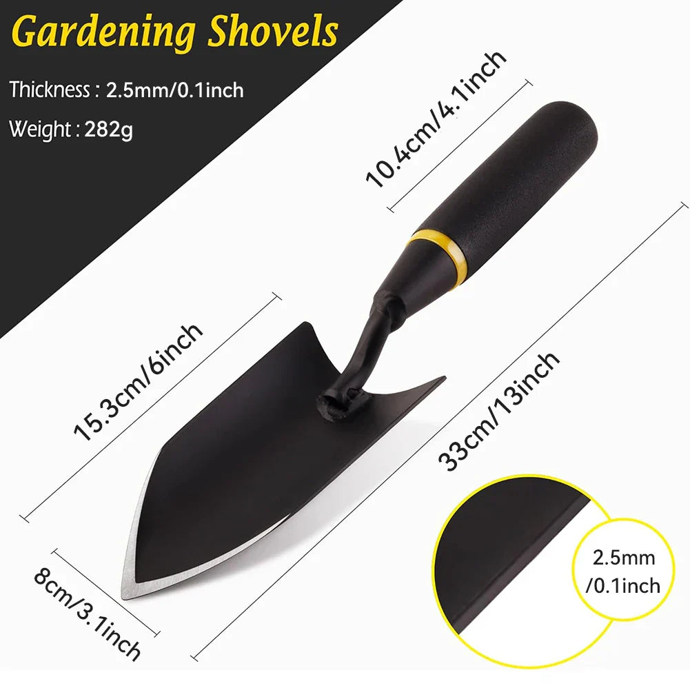 Luvikno | TerraGrip Hage spade | Ekstra Robust & Ergonomisk | Sømløst Sveiset | For Harde Jordsmonn & Røtter