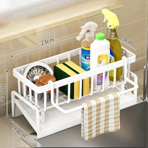 Luvikno | Kjøkken Myk Svamp Holder Kjøkken | Multifunksjonell Dreneringsstativ | For Vask, Kluter & Oppvaskmiddel | Organizer Hylle