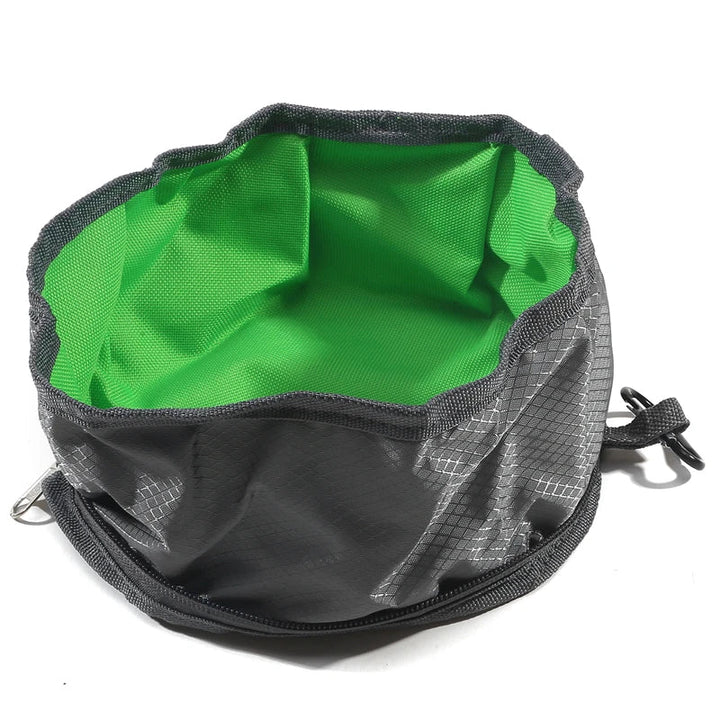 Luvikno | Sammenleggbar Bolle Nomadoo FoldBowl | Bærbar Fôr- og Vannbolle for Hunder & Katter | Utendørs Reisebolle laget av Oxford-stoff | Ø 19 cm