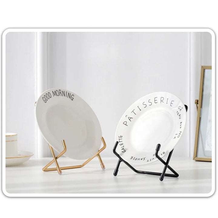 Luvikno | Iron Art Multi-Use Display Stand: Allsidig magasin-, servise-, bilde- og fotobokoppbevaringsstativ for boligtilbehør