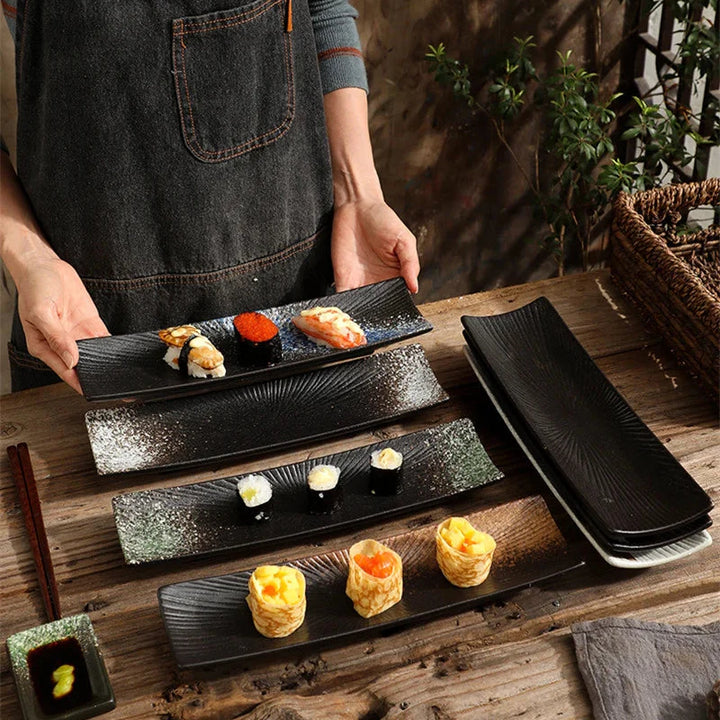 Minimalistiske sushi-tallerkener Luvikno