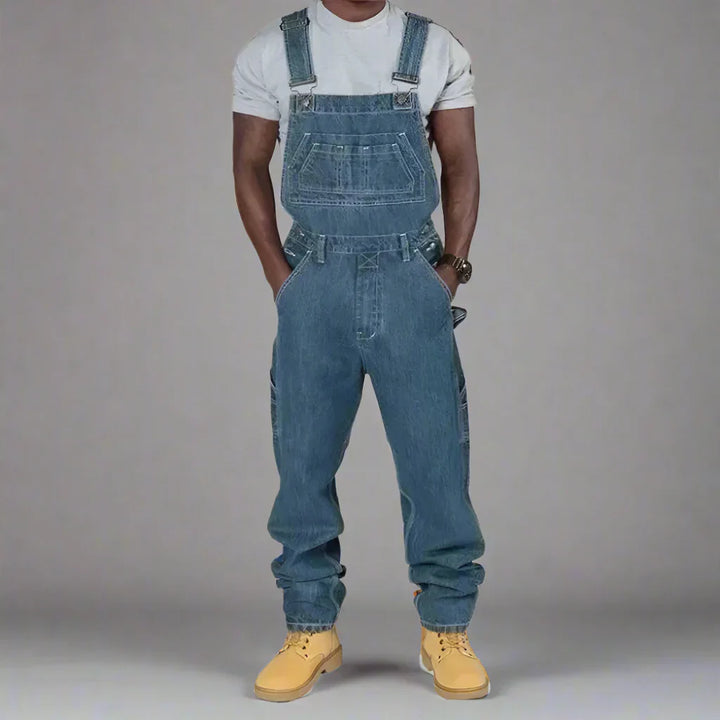 Luvik | Denim Overall Suora Lahje Rentoa Työvaatetta