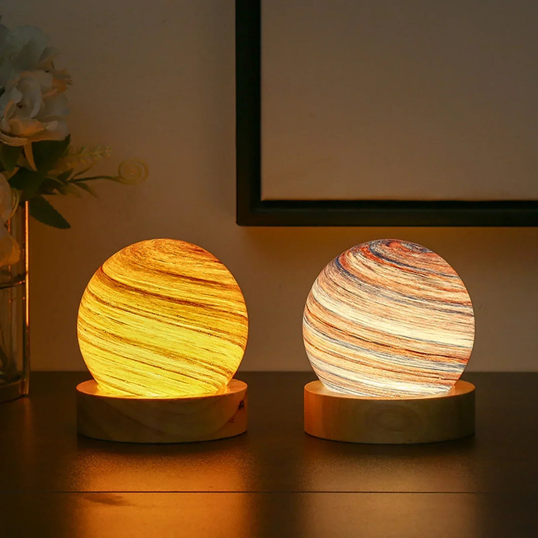 KosmosGlow - 3D Krystallplaneter Nattlampe | Luvikno