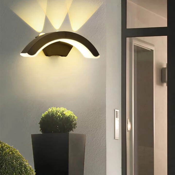 Elegant 10W Vanntett LED Utendørs Vegglampe for Hage og Balkong - Dobbelt Spenning Luvikno
