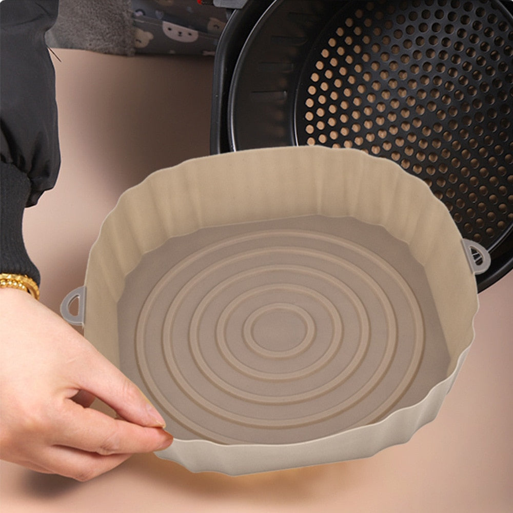 SiliconFry Tray – Gjenbrukbar Airfryer Mold for Oppvaskmaskin Luvikno
