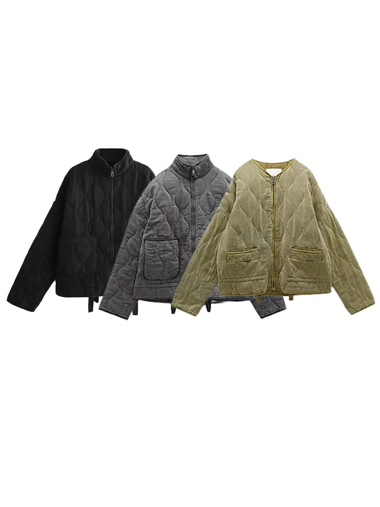 Luvik | Oversized vintage polstret jakk for kvinner
