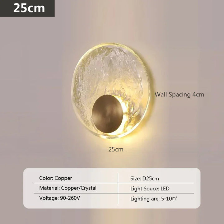 CrystalLuxe - Elegant LED Krystall Vegglampe Luvikno