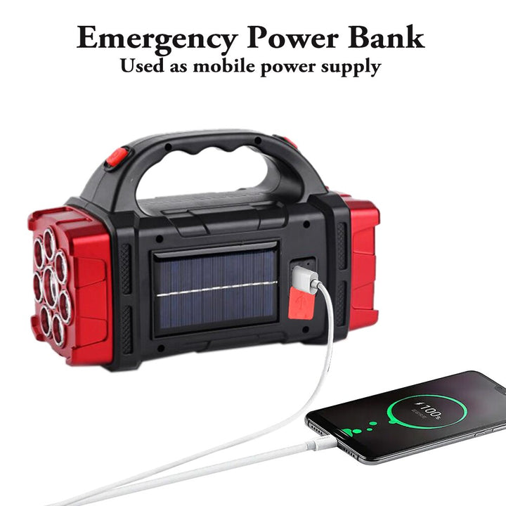Solar Blast Kraftig Power Bank LED Lynse | Luvikno