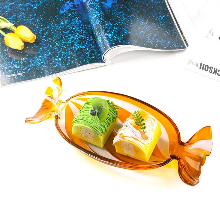 Godteri-formet Glass Snack Tallerken