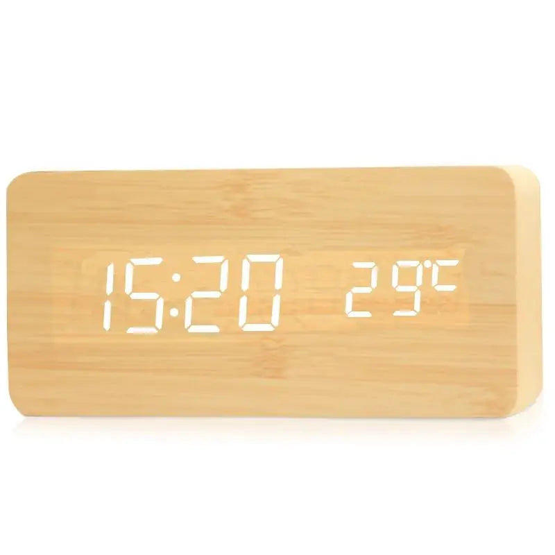 WoodTime – Naturlig Tre Digital Klokke Luvikno