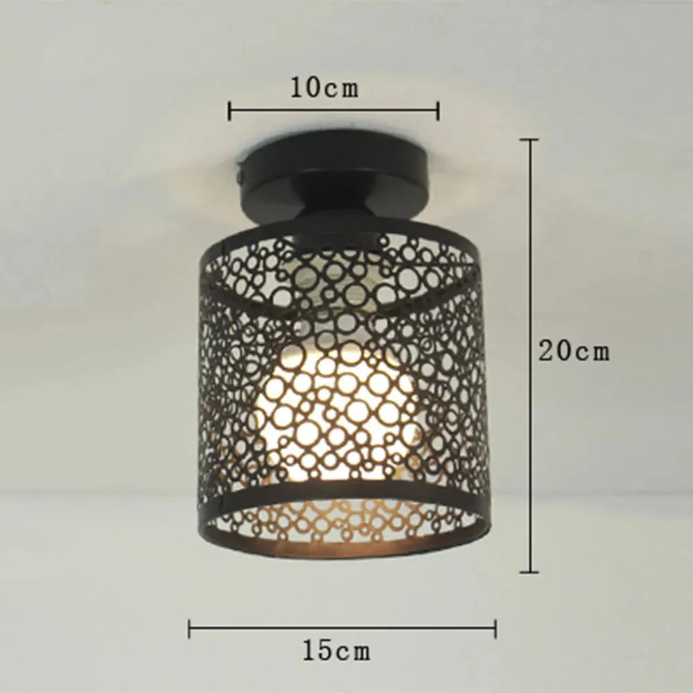 Industriell Loftlampe med Åpen Ramme i Vintage Stil Luvikno