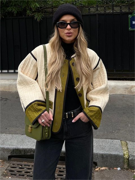 Luvik | Veste élégante matelassée Colour Block