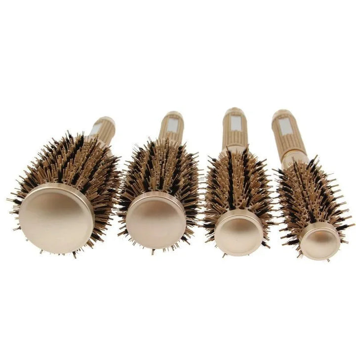 Luvikno | Rund penselsett GLOSSENTA | Ioner-keramikk & Villsvinbust | Anti-frizz & Volum | 25–53 mm Ø