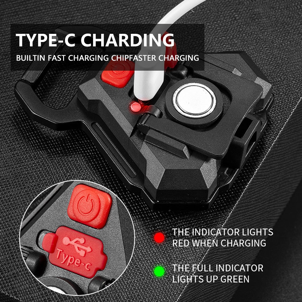 Mini LED Lommelykt USB Flaskekork Nøkkelring | Luvikno