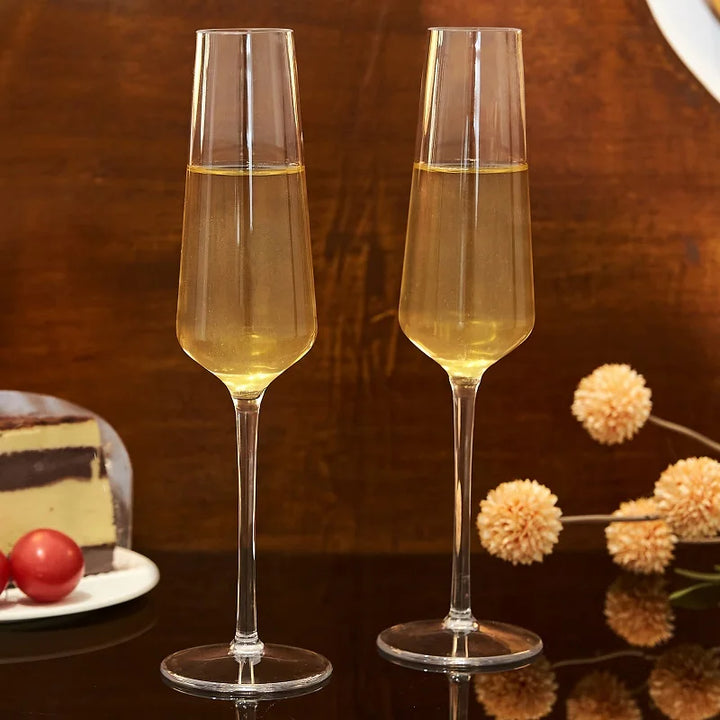 Uknuselig akryl champagneglass 4-delt sett Luvikno