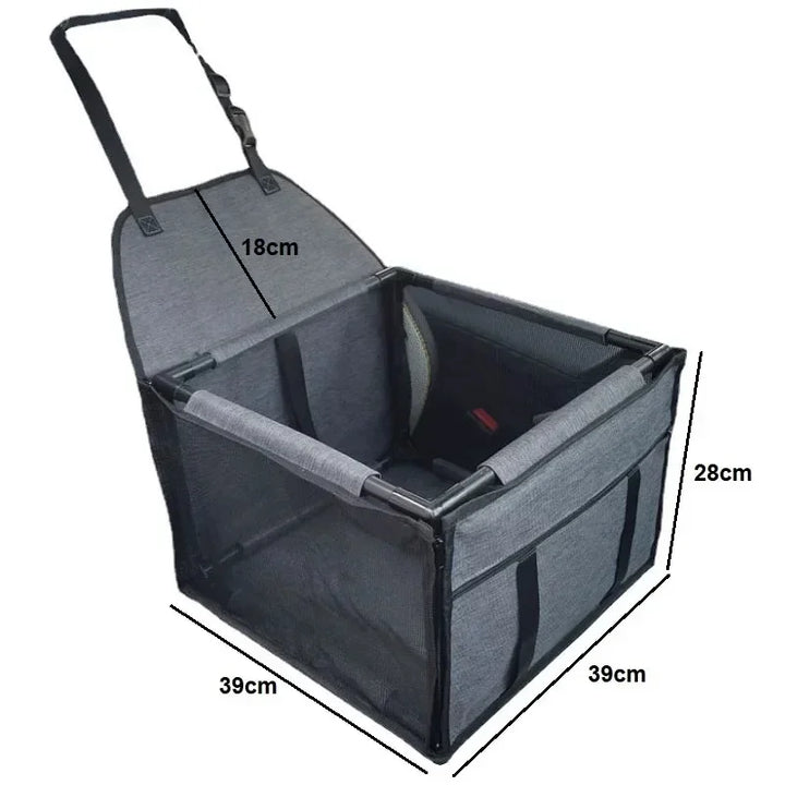 Luvikno | PawVoyage Vanntett Bil Hundesete | Bæreveske & Transportkurv | For små til mellomstore hunder | 39×39×27 cm