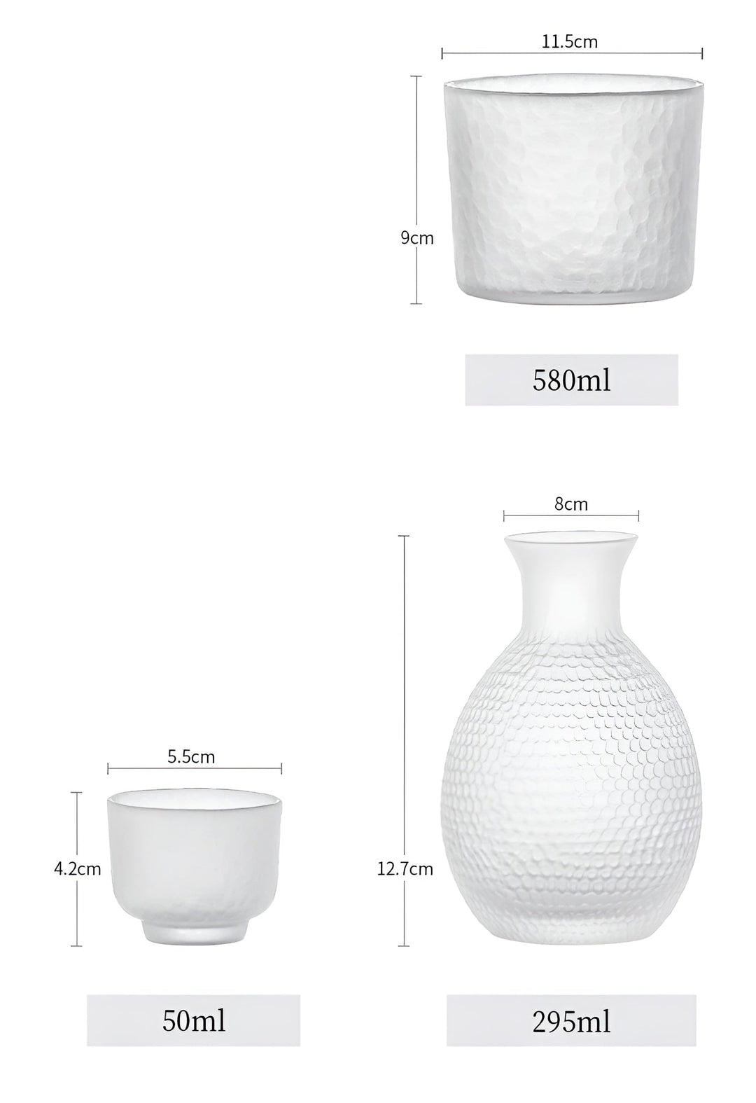 Japansk Glass Sett – Elegant Sake & Whisky Sett | Perfekt for Bar & Hjem | Luvikno