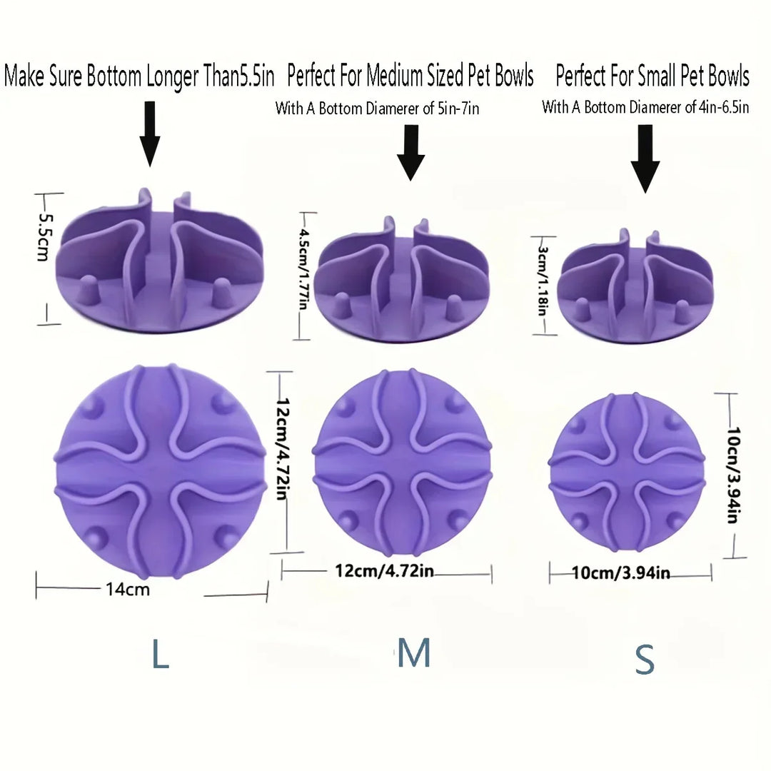 Luvikno | Mindrauf Slow-Feeding Insert for Dog Bowls | Fremmer sunn fordøyelse & mental stimulering | Laget av myk silikon | Passer for alle størrelser