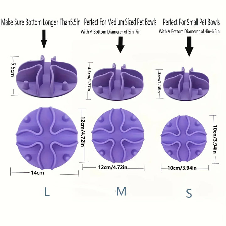 Luvikno | Mindrauf Slow-Feeding Insert for Dog Bowls | Fremmer sunn fordøyelse & mental stimulering | Laget av myk silikon | Passer for alle størrelser