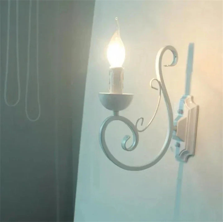 LuminousEra - Hvit Vegglampe med E14 Stearinlys Luvikno