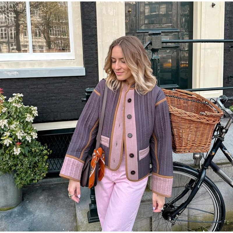 Luvik | Elegant quiltet jakke Colour Block