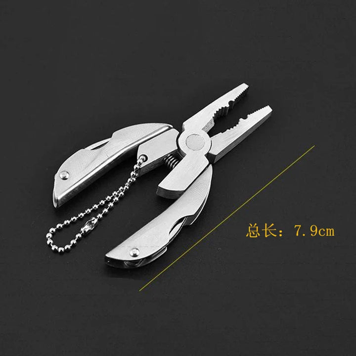 Luvikno | Mini-Multitool TrekMate | Sammenleggbare Tang med Kniv | Nøkkelringformat | Utendørs & Camping