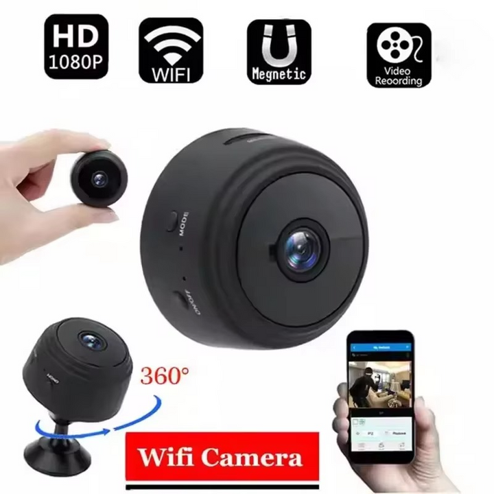 Mini 1080p HD trådløst sikkerhetskamera med nattsyn og lyd Luvikno