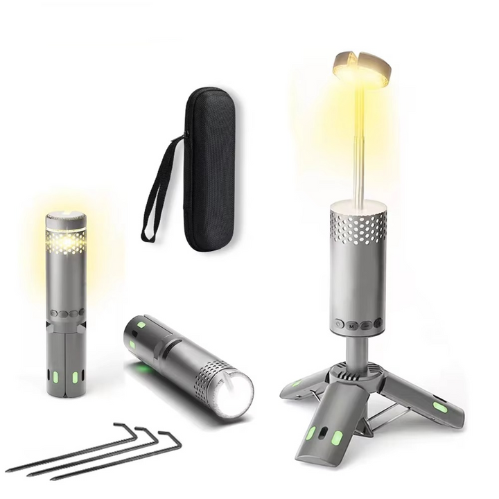 Multifunksjonell LED Campinglykt & Stativ Luvikno