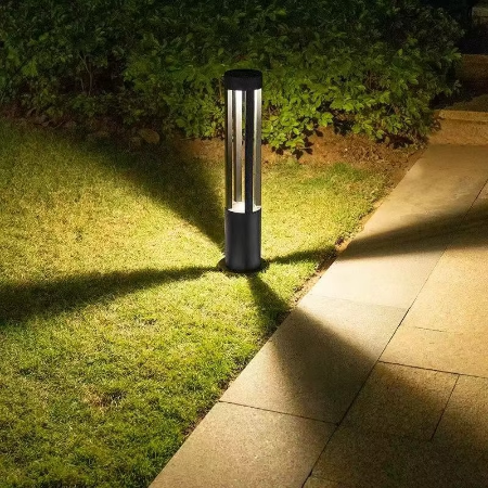 Utendørs LED-pollerlys - Elegant svart hagebane- og plenbelysning Luvikno