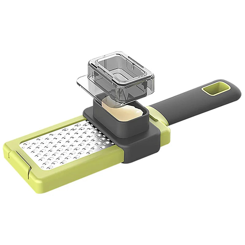 Luvikno | ZESTIRO Hvitløk-Ingefær Rivejern | Manuell Rustfritt Stål Presse | Ergonomisk Hakker for Løk, Hvitløk & Ingefær | Rutsjefri & Effektiv