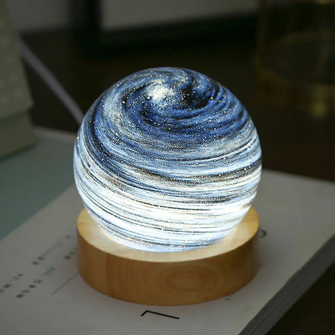 3D Krystall Planet Atmosfære Nattlampe | Luvikno