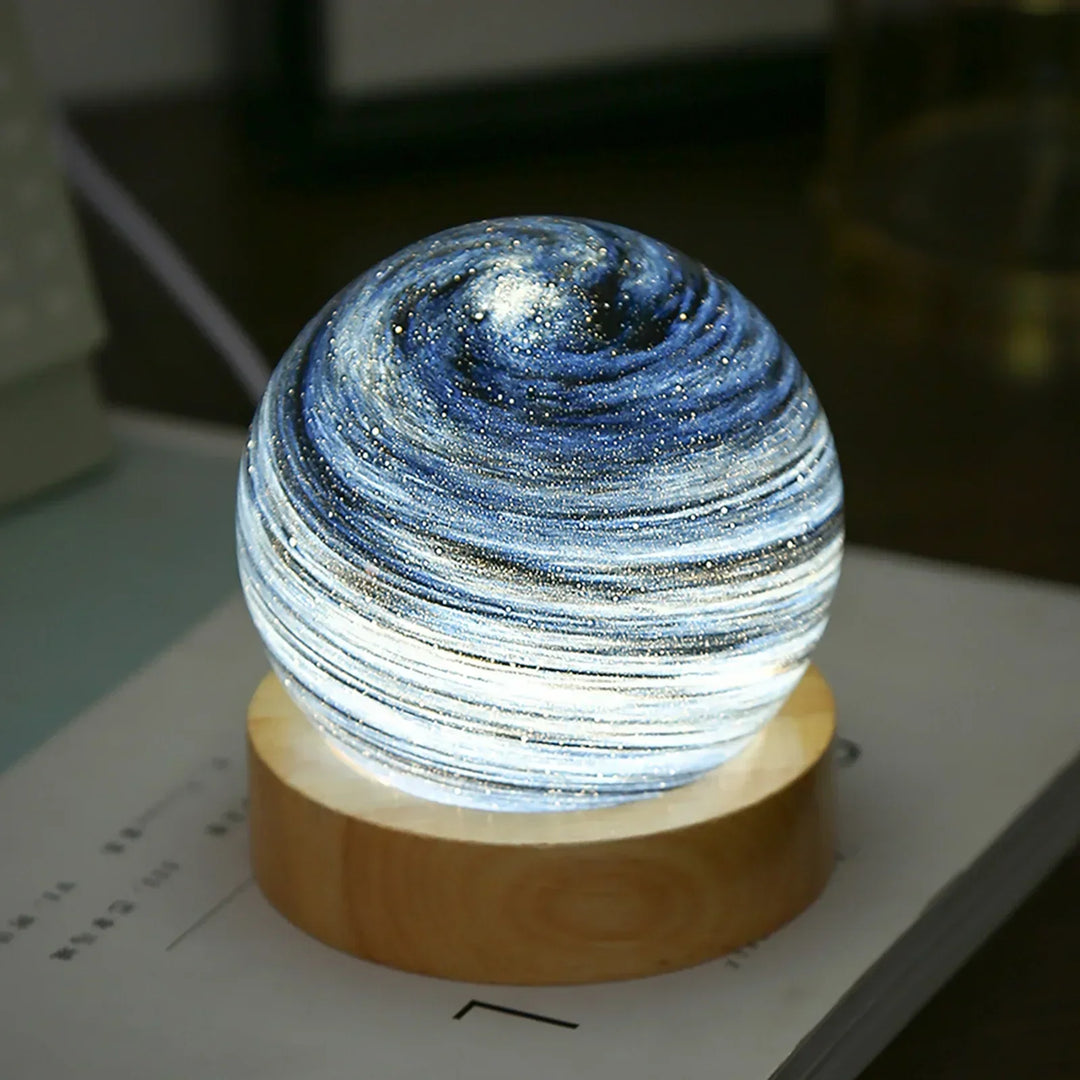 KosmosGlow - 3D Krystallplaneter Nattlampe | Luvikno
