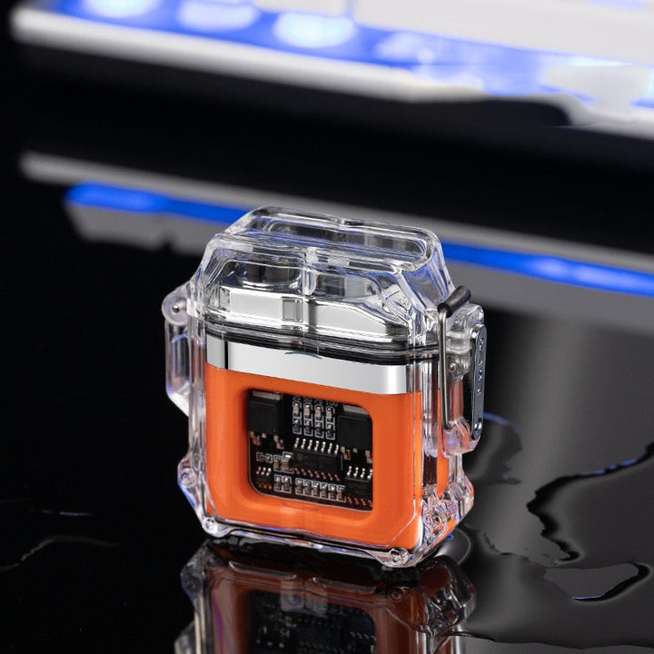 Prismatisk Regnbue Vindtett Dobbel Bue Lighter | Luvikno