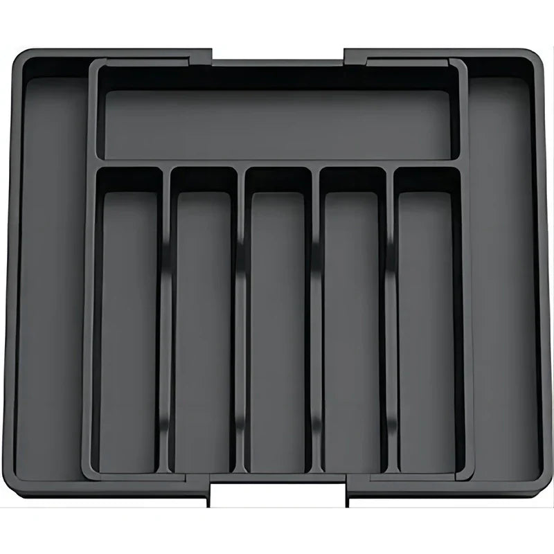 Luvikno | Modulora Bestikkskuffinnsats | Utvidbar Bestikkorganisator | Justerbart Lagringssystem laget av PP | 38×35 cm