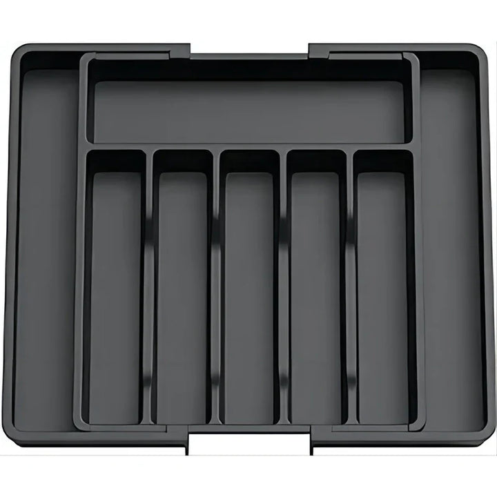 Luvikno | Modulora Bestikkskuffinnsats | Utvidbar Bestikkorganisator | Justerbart Lagringssystem laget av PP | 38×35 cm