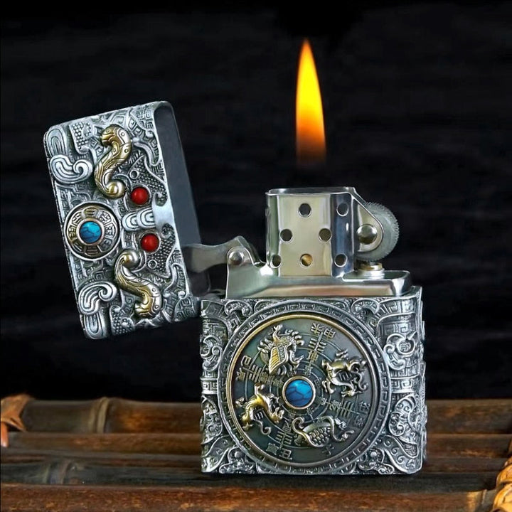 Heavy Armor Steel Spark Kerosene Lighter | Luvikno