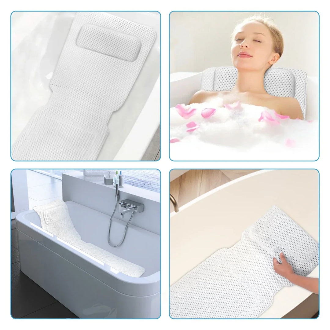 HydroComfort Non-Slip Badekar Matte med Pute Luvikno