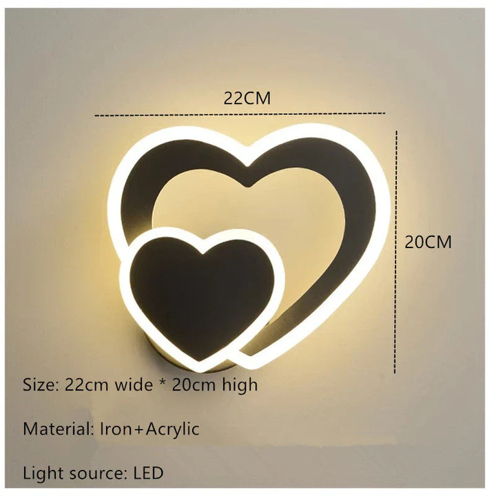 HeartGlow Vegglampe - Moderne LED Belysning Luvikno