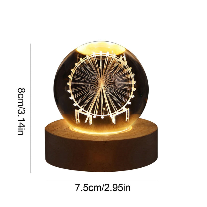 Crystal Light Ball – Fortryllende Glass Ambient Lys for Hjemmet Luvikno