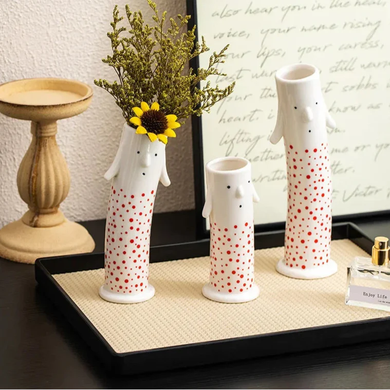 Lovely Cartoon Figures Keramikk vase | Luvikno