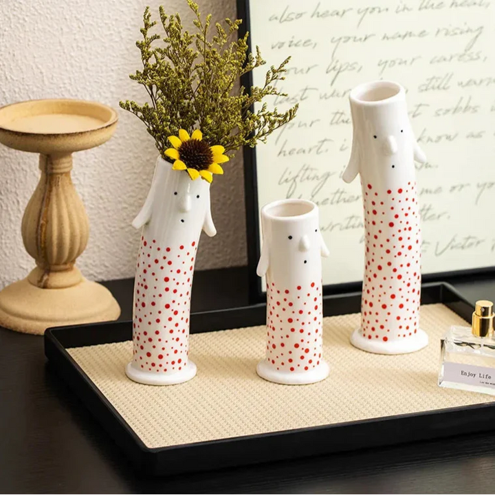Lovely Cartoon Figures Keramikk vase | Luvikno