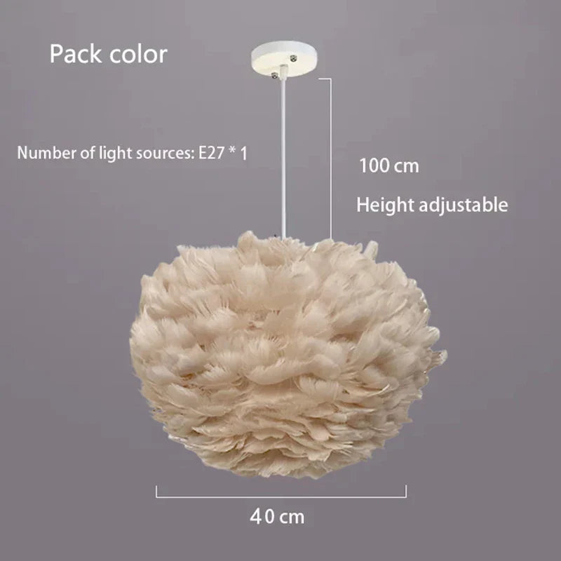 Cloud Like Realistic Feather Chandelier | Luvikno