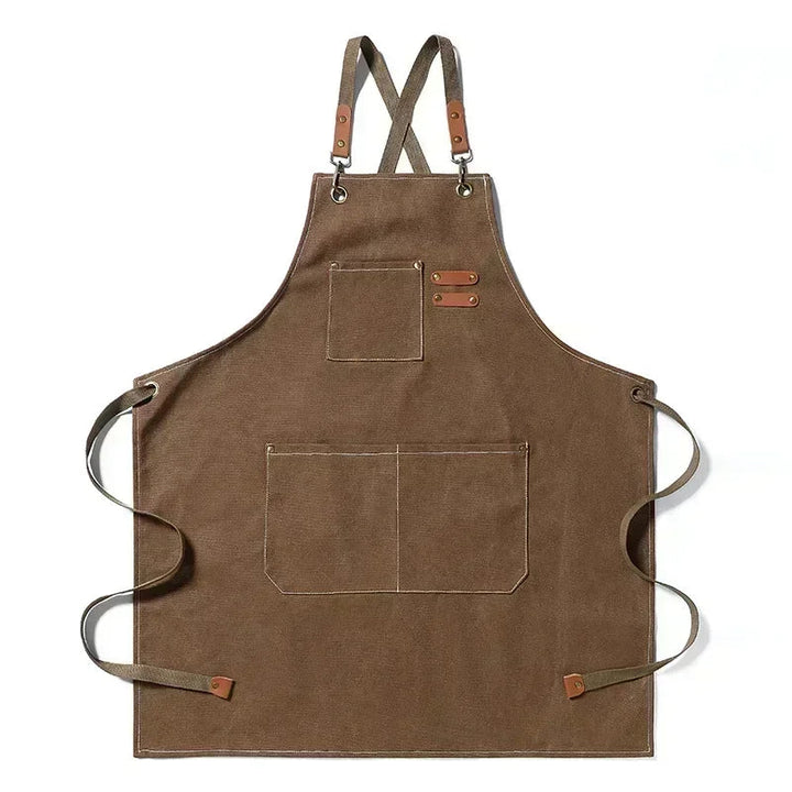 Canvas forkle med lommer, justerbart, Unisex | Luvikno