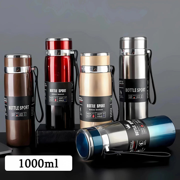 Stainless steel vacuum insulated thermos bottle 1000 ml | Luvikno