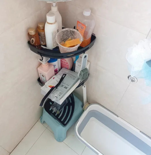 AQUAFIX Selvklisende Dusjorganisator – Sterkt klebende, bormulig & vanntett Luvikno