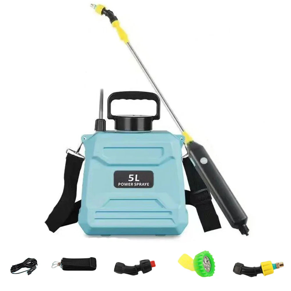 Luvikno | SPRAYMATE Pro Batteri Trykksprøyter | 5 L Skulder Sprayflaske | USB Lading & Justerbar Dyse | For Hage, Rengjøring & Ugresskontroll